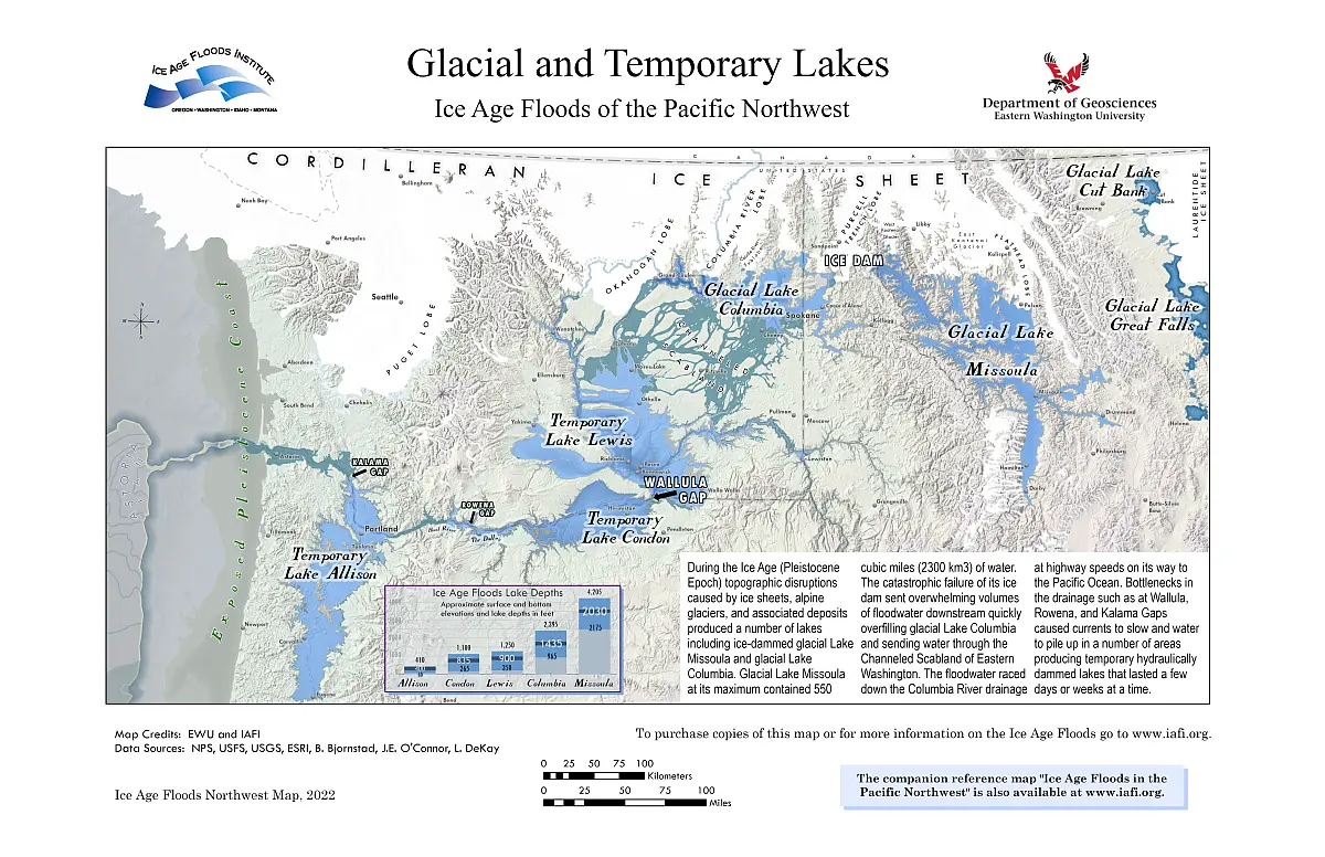 Ice Age Floods Temporary Lakes - New Map Coming Soon